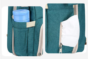 <span class=keywords><strong>Sac</strong></span> à dos pliable portable de grande capacité pour bébé, <span class=keywords><strong>sac</strong></span> à dos étanche pour maman allaitante avec crochets en polyester - Product Image 3