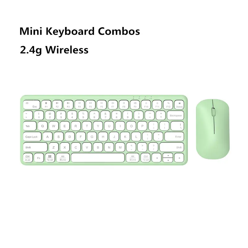 BT Mini Keyboard And Mouse Combos Lovely Color Slim Thin 2.4g Plug Play Wireless Bluetooth Keyboards Mouse For Mac PC Ipad