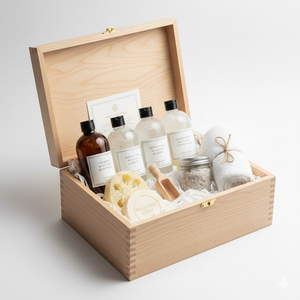 <b>Spa</b> Collection Luxury Bath <b>Kit</b> Wood Box Scented Hydrating Hotel Amenities - Product Image 2