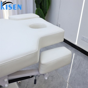 KISEN Adjustable Lift Tilt Tattoo Spa Salon Bed Beauty Luxury White Electric Therapy Lash Spa <b>Chair</b> Facial Massage Bed 4 Motors - Product Image 5