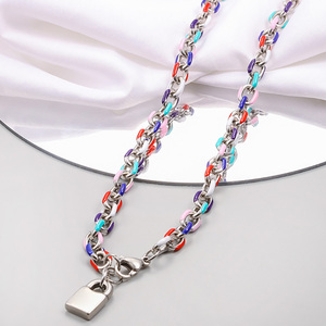 Ask Catalog Heart Lock Collar Colgante Moda Mujer Joyería Alta calidad 316L Unisex <span class=keywords><strong>uno</strong></span> <span class=keywords><strong>de</strong></span> <span class=keywords><strong>50</strong></span> Precio al por mayor - Product Image 1