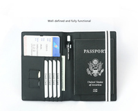 Dompet Passport Holder Grosir Logo Kustom, Kantong Anti-RFID, Penutup Passport Bertekstur, Dompet Tempat Kartu, Cardholder