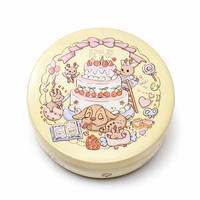 Boîte en métal ronde en forme de tambour 85*39mm, personnalisée, gaufrée, pour bonbons, biscuits, emballage alimentaire, conteneur cadeau