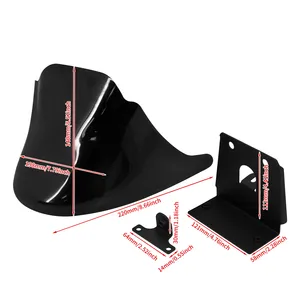 Alerón inferior delantero para motocicleta, guardabarros Air Dam, carenado negro para Harley Sportster XL 883 1200, Super Low <span class=keywords><strong>Custom</strong></span> 2004-2022 - Product Image 3