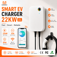 Station de chargeur de véhicule électrique 22KW APP Type 2 ev wallbox