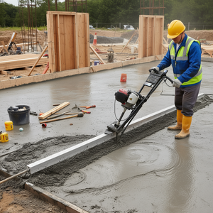 Nouvelle règle vibrante à essence pour béton D0100HADC9A, barre droite en aluminium de 11 pieds, moteur vibrant 4 temps pour le finissage - Product Image 2