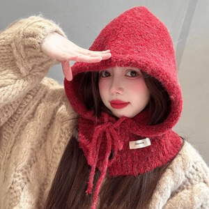 Chapeau Balaclava Automne Hiver Style Coréen Anti-âge Boucle Intégrée au Cou Protection des Oreilles Chaude Spandex/Polyester Fête - Product Image 3