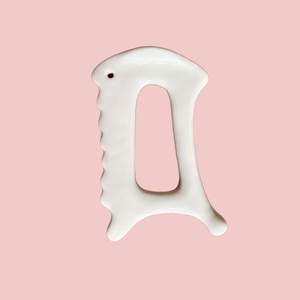 OEM Mini <span class=keywords><strong>Bianshi</strong></span> Ventilateur Tête Nez <span class=keywords><strong>Gua</strong></span> <span class=keywords><strong>Sha</strong></span> Masajeadora Blanc Céramique Naturel Guasha Masseur Poignée Corps Visage Fonction Musicale - Product Image 3