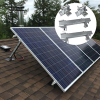 Support de montage solaire latéral long pour toit personnalisé, en aluminium anodisé, avec pieds de support PV avant et arrière