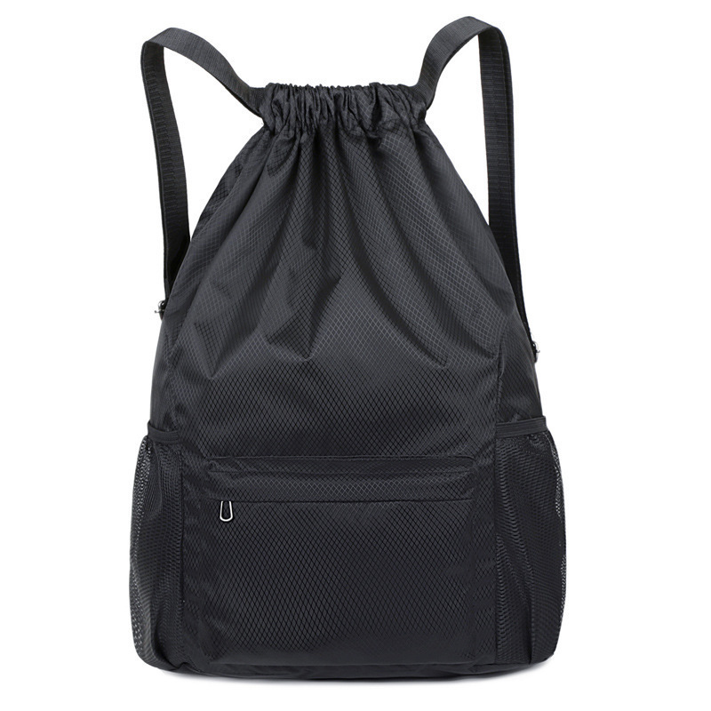 [Dry and Wet Separation Zipper Backpack] Black - Large Size