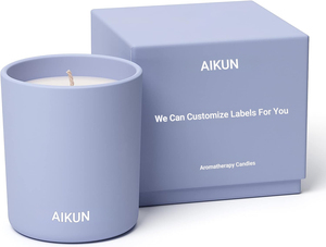 AIKUN Custom Private Label Essential Oil Soy Wax Aromatherapy <strong>Candle</strong> <strong>Luxury</strong> Glass Scented <strong>Candles</strong> Beeswax With Box - Product Image 4