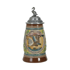 Jarra de Cerveza Moderna Oktoberfest Steel Eagle de 0.7L con <span class=keywords><strong>Tapa</strong></span> de Acero Inoxidable, Adorno Navideño Sostenible - Product Image 1