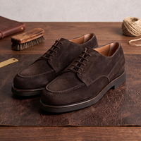 Brounvanm – chaussures rétro en cuir véritable et daim, chaussures d'automne et d'hiver, décontractées, à lacets, bout rond, respirantes, antidérapantes