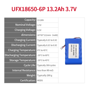 Профессиональный индивидуальный UFX18650-6P 3,7 В 13200 мАч высококачественное Медицинское Оборудование аккумулятор Цилиндрический литий-ионный прямой завод