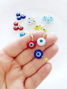 Kalung manik-manik mata iblis Yunani, kalung buatan tangan kaca biru baja anti karat 316l perhiasan - Product Image 4