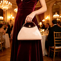 Sac de soirée brillant de luxe léger personnalisé en gros, couleur rouge bordeaux, pochette et sac bandoulière pour femme, sac de soirée mondaine