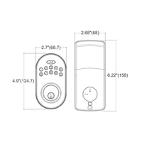 Serrure électronique intelligente ZEISE-IKON à empreinte digitale avec connectivité Cloud pour une sécurité renforcée des portes de maison/hôtel/appartement