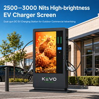Fabricant de bornes de recharge DC EV à double borne avec écran publicitaire et options de puissance de 30kW, 40kW, 60kW, 80kW