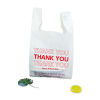 Sacs de transport pour t-shirts en PEHD recyclables avec impression personnalisée, à soufflets latéraux, en plastique PE, pour courses et sacs de remerciement, vente en gros