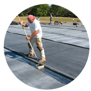 Cubierta de Techo de Caucho EPDM para Aplicaciones Comerciales, Industriales y Residenciales, <span class=keywords><strong>Membrana</strong></span> Impermeable para Techos Planos, Adherida con Adhesivos Líquidos - Product Image 3