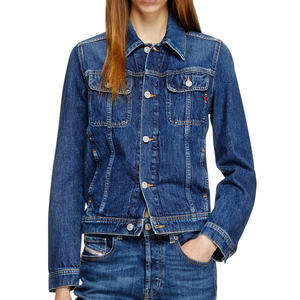 Veste en jean pour femme coupe classique, délavage clair, avec fermeture boutonnée, taille ajustable, pour un style décontracté, streetwear, superposition quotidienne - Product Image 5