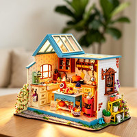 Kit de maison miniature DIY Minihaven pour débutants, cabane de cuisine, boîte de chambre, pour adultes