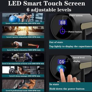 Mini Pistola de Masaje Portátil - Masajeador de Percusión de Tejido Profundo para Cuerpo Completo <span class=keywords><strong>con</strong></span> 12 Cabezales, 6 Velocidades, Batería de 1800mAh y Carga Tipo-C - Product Image 6