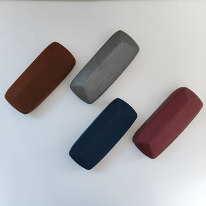 Solid Color Rectangle Eyeglasses Case Grey Dark Blue Burgundy Dark <b>Brown</b> Metal Flip Design Portable Unisex <b>Storage</b> <b>Box</b> - Product Image 5