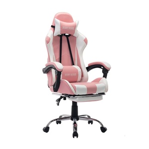 Chaise de jeu ergonomique, chaise de bureau pour ordinateur, chaise en cuir rose, chaise de gamer pas chère, 100% authentique - Product Image 2
