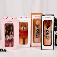Herstellergefertigte, individuell gestaltete, luxuriöse, recycelbare Kraftpapier-Weinflaschentaschen mit eleganten Griffen für Geschenkverpackungen