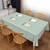 Nappe de table personnalisée en PVC imprimé, imperméable et résistante à l'huile, en polyester, motif feuilles, pour fête, pique-nique, dîner, décoration