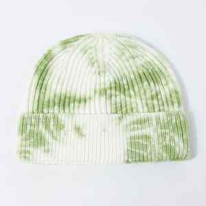 Bonnet tricoté décontracté personnalisé avec logo pour homme, bonnet sans bord en fil côtelé par sublimation, bonnets tie-dye pour femme, chaud et tendance - Product Image 4