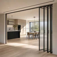 Porte pliante minimaliste pour l'intérieur, idéale pour la maison, le bureau, le salon, la cuisine, la séparation des espaces, design architectural moderne et gain de place