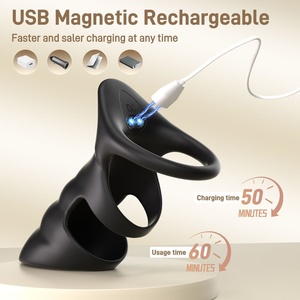 <span class=keywords><strong>Anneau</strong></span> vibrant pour pénis de 2e génération pour couple, 10 fréquences de vibration, recharge magnétique USB, jouets sexuels pour adultes - Product Image 4