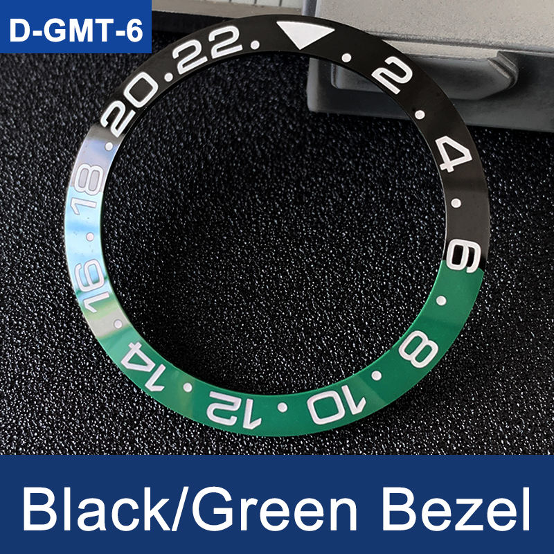 D-GMT-6 Inserto de bisel negro/verde