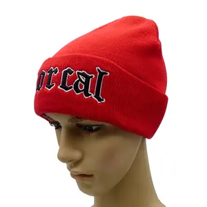 Bonnet de haute qualité avec broderie 3D, logo personnalisé, chapeaux d'hiver noirs, bonnets de sport, toque, bonnet écologique, vente en gros