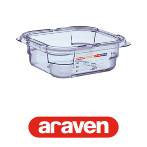Recipiente para Alimentos ABS GN 1/6, 17.6 × 16.2 × 6.5 h cm, 1 L, sin Tapa, -40/+80 ° C Araven - Product Image 4