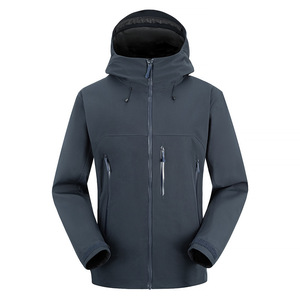 Chaqueta Impermeable Transpirable Calefactable Para Hombre, Cortavientos Rígido Funcional de 3 Capas, Largo con Cierre de Cremallera Para Montañismo - Product Image 2
