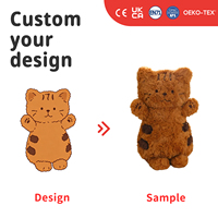 Peluche personnalisée chat tigré, adorable chaton en peluche, animal en peluche OEM ODM, mascotte en peluche douce, cadeau, poupée chat de dessin animé pour promotion de marque