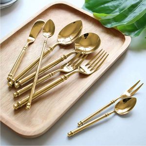 Ensemble de Couverts de Luxe en Acier Inoxydable de Qualité Supérieure pour Fêtes, Fournisseur d'Articles de Table Dorés, Couteaux, Fourchettes et Cuillères pour Mariages, Vaisselle Argentée - Product Image 1