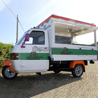 Belyoo Ape Piaggio Tricycle électrique mobile pour bar à jus de fruits Station Cocktail Bière Taco Chariot à vendre Fourgon alimentaire Tuk Tuk Camion