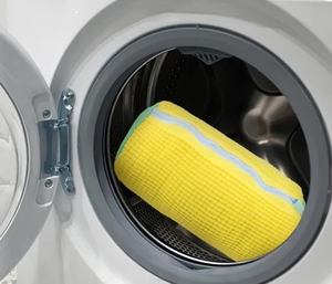 La borsa Anti-deformazione della persona pigra del cotone del sacchetto del bucato del poliestere della scarpa con il cilindro per il lavaggio della macchina protegge i cestini delle scarpe - Product Image 5