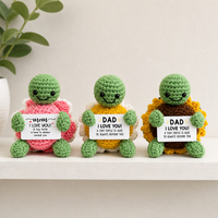 Turtle Amigurumi au crochet fait main, mini peluche tricotée, cadeau d'accompagnement émotionnel pour la Fête des Pères, la Fête des Mères, décoration intérieure