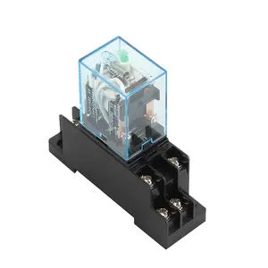 Intermediate relay HH52P MY2NJ Plug-In Relay DC AC12v 24v AC110v 220v 380V 5a Silver Contact PYF08A 8pins Relay Socket