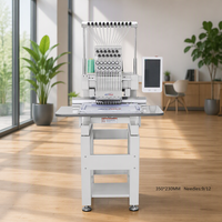 Machine à broder automatique REVHON à 12 aiguilles, 1200 tr/min, pour casquettes, t-shirts, pulls et cuir