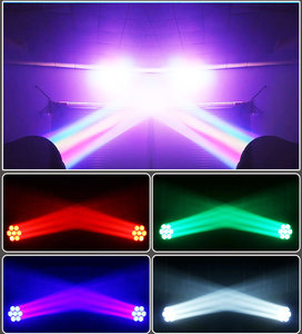 Luz Profesional para Escenario, 7 Piezas, 60W RGBW 4 en 1, Cabezal Móvil con Zoom, Efecto Wash Bee Eye, para DJ, Espectáculos, Discotecas - Product Image 6