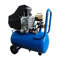 Compresseur d'air portable silencieux 1,5 kW 2 CV 24 L à entraînement direct pour pistolet de peinture