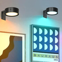 Lampe murale décorative sans fil à télécommande 1800 mAh, 3 couleurs changeantes, éclairage LED artistique, batterie rechargeable, éclairage pour tableaux