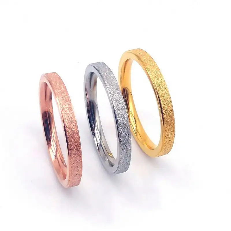 خاتم على الموضة مصنوع من التيتانيوم والفولاذ للزوجين بتصميم أوروبي رائج البيع