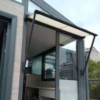 Auvent de fenêtre extérieur moderne personnalisé Système de pergola rétractable automatique Toit à persiennes motorisé en aluminium étanche Acrylique